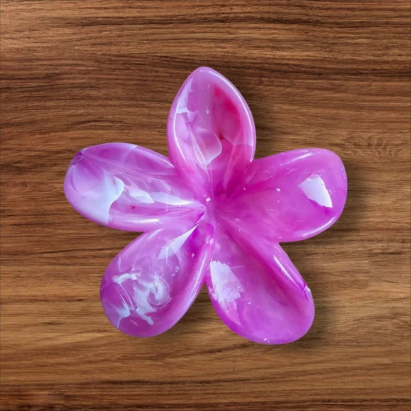 Pink Floral Hair Clip - Picture 2 of 2